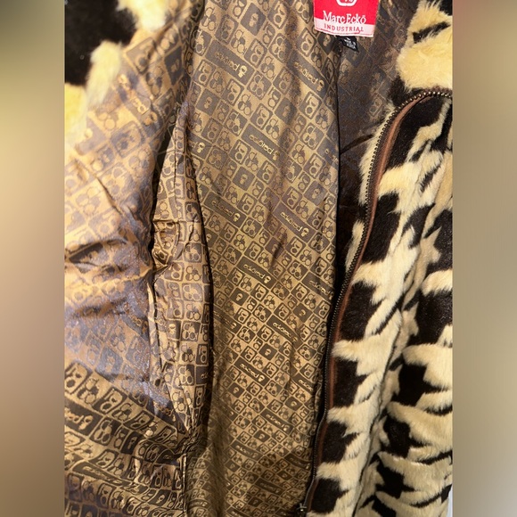 Marc Ecko Industrial faux fur and leather jacket. Size L. Mid length. - Picture 11 of 16